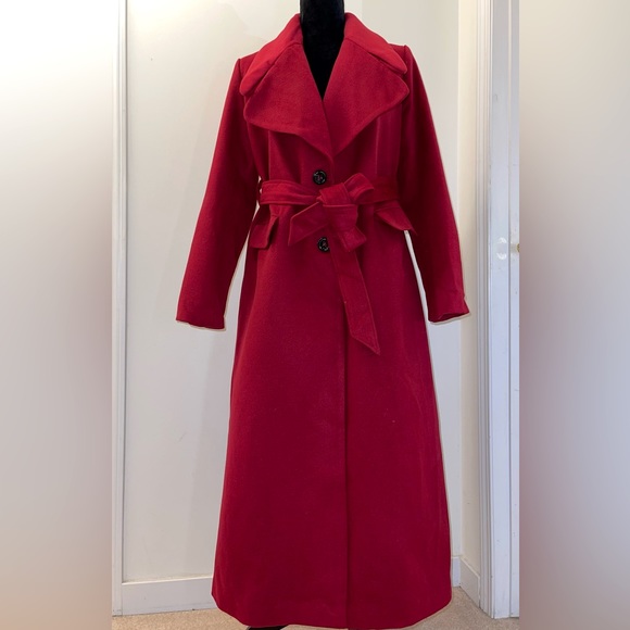 DARK READ VINTAGE LONG COAT - Picture 1 of 14